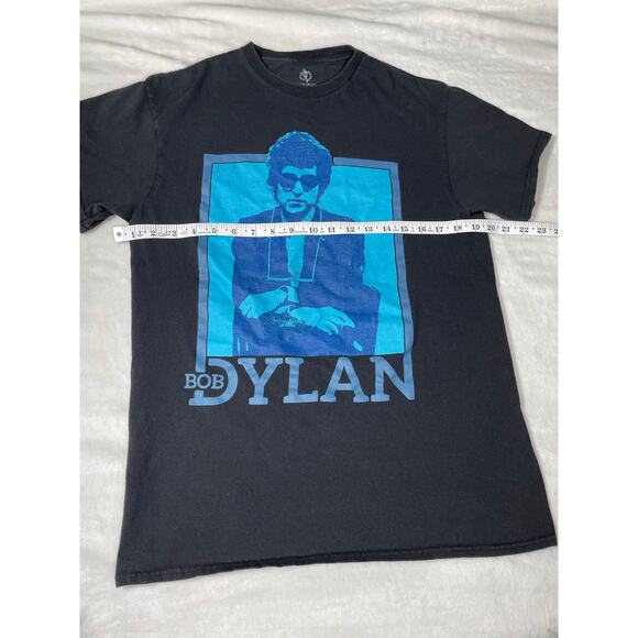 Bob Dylan Blue Graphic Band Tee Black Size M - Picture 3 of 6